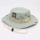 Western cowboy-style hiking bucket hat, outdoor mountaineering and fishing sun hat, trendy wide-brimmed bucket hat.