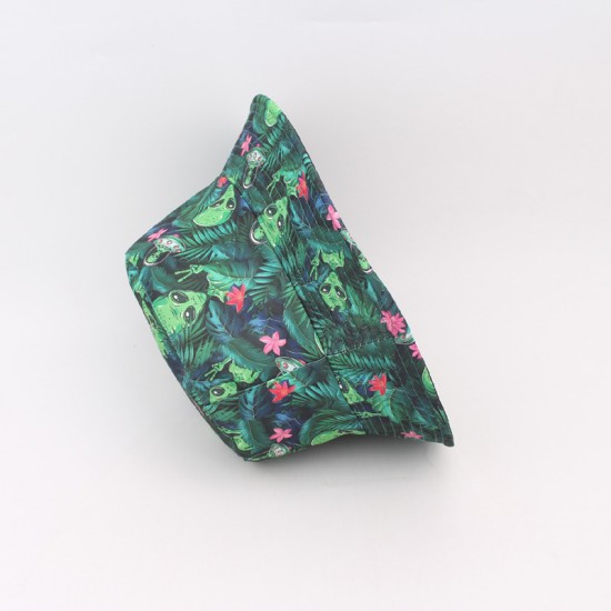 Foreign double-sided bucket hat, preppy style, small floral print, outdoor sun protection and sun protection hat, versatile casual bucket hat for women.
