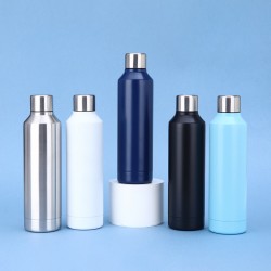 Creative 304 stainless steel insulated tumbler, double-walled vacuum space flask, American-style small-mouth sports water bottle, wholesale