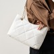 Spring/Summer Genuine Leather Diamond-Patterned Large Bag, 2025 New Fashionable Large Capacity Women's Chain, Versatile Shoulder/Crossbody Bag for Influencers