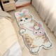 Cartoon cat-shaped rugs, comfortable, thickened bedside rugs for living rooms and coffee tables, easy-care rugs