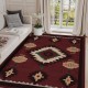 Cross-border retro ethnic-style crystal velvet printed carpet for living room, stain-resistant and skin-friendly, sofa blanket for balcony decoration