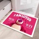 Cartoon strawberry bear diatom mud absorbent bathroom floor mats, stain-resistant, non-slip indoor entrance doormats, bathroom absorbent mats