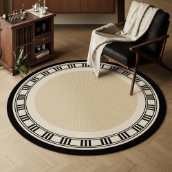 Factory Direct Light Luxury Minimalist Round Living Room Decorative Sofa Rug, Non-Slip, Wear-Resistant, Easy-Care Bedroom Rug