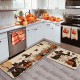 TEMU hot-selling American pumpkin kitchen mat, non-slip, absorbent, stain-resistant, long two-piece foot mat set available for delivery.