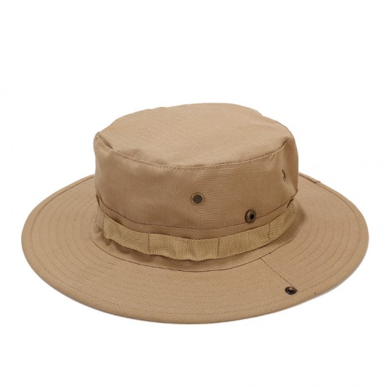 Best-selling outdoor jungle camouflage bucket hat, solid-color round-brimmed casual hiking and fishing sun hat, bonnies.
