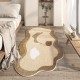 Simple, uniquely shaped imitation cashmere autumn/winter cool-proof, stain-resistant bedside blanket, bedroom thickened decorative non-slip carpet available for dropshipping