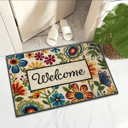 Temu labelled retro entrance doormats, absorbent, non-slip, easy-care entryway mats, cross-border supply