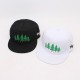 cross-border flat-brim hip-hop hat, versatile five-tree embroidered baseball cap, hard-top street dance trendy peaked cap