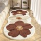 Cross-border temu popular small fresh floral rug, skin-friendly and comfortable bedside rug, easy-care rug for the living room coffee table