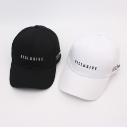 Spring and summer baseball caps with lettering embroidered peaked brim, celebrity-style sun hats, versatile rec baseball caps