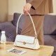 Niche baguette bags, 2025 new genuine leather influencer underarm bags, summer French-style shoulder bags