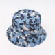 Overseas letter-printed wide-brimmed bucket hat, European and American style F sun visor bucket hat, outdoor sun visor