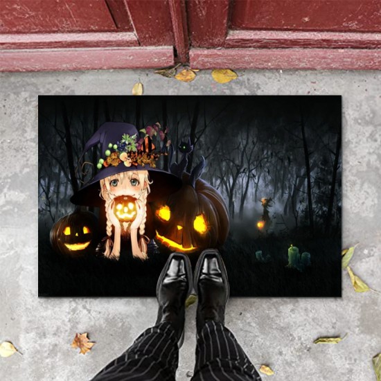 Halloween 3D cross-border doormat, factory wholesale, Amazon printed wall-to-wall entryway mat.
