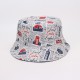 European and American style Union Jack bucket hat, reversible sun visor, personalized young couple's bucket hat for women