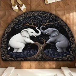 Cross-border American-style semi-circular floor mats, stain-resistant, easy-care floor mats for home entryways, in stock for dropshipping