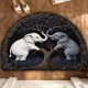Cross-border American-style semi-circular floor mats, stain-resistant, easy-care floor mats for home entryways, in stock for dropshipping