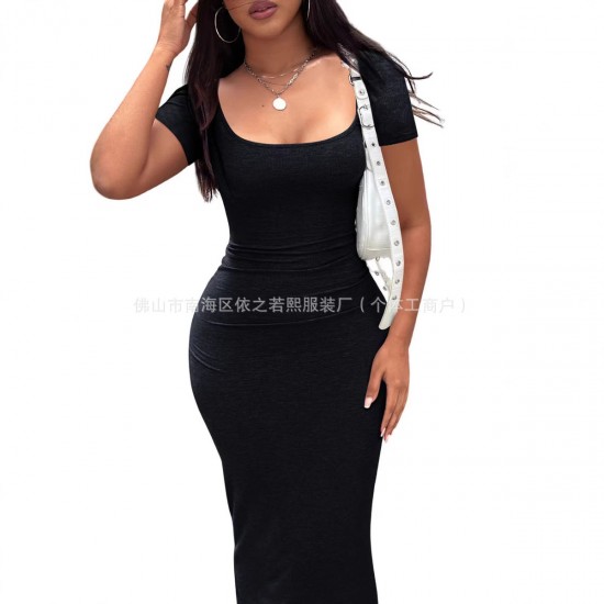 Cross-border European and American women's wear sexy lace spliced one-piece dress, slimming and figure-hugging