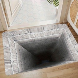 TEMU 3D visual print floor mat, stain-resistant, wear-resistant, and easy-care floor mat for the home entryway. Doormats in stock