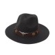 Overseas beach vacation sun hats, bull-head accessory straw hats, wide-brimmed top hats, jazz hats, travel couple's hats