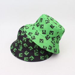 Foreign European and American cartoon crane bucket hat, canvas fabric, double-sided sun hat for students and couples.