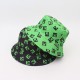Foreign European and American cartoon crane bucket hat, canvas fabric, double-sided sun hat for students and couples.