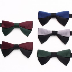 Lei'er new double-layered Korean-style men's bow tie, jacquard double-layered bow tie, in stock, wholesale