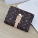 New women's wallet - short style wallet, women's student, fresh and sweet three-fold soft leather wallet, mini small wallet