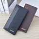 New wallet - men's long style wallet, vertical style fashionable patchwork contrasting color soft leather wallet, multi-card slot large capacity wallet for suit bag
