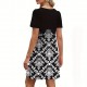 Spring and summer cross-border European and American new style Amazon women's wear positioned print geometric pattern fashion dress for women 2025