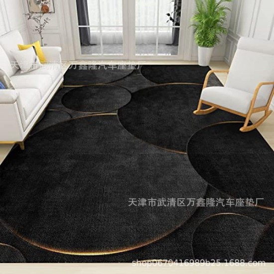 Temu cross-border new Nordic simple crystal velvet floor mats for living rooms and coffee tables. Easy-care large rugs