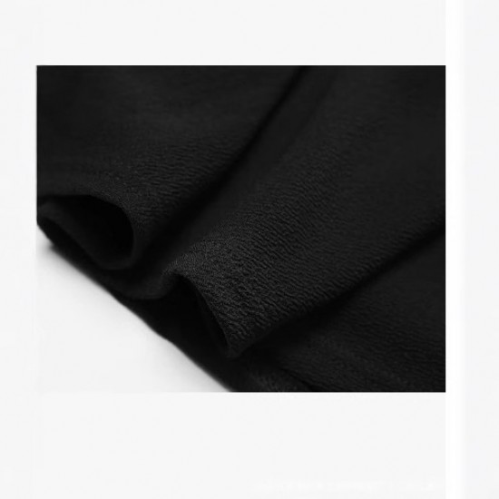European Style Long Sleeve Mid-Length Fitted Dress for Women Casual Round Neck Knitted Lace-Inset Pencil Dress