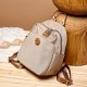 Oxford cloth and cowhide multi-compartment storage backpack, large capacity, splash-proof, versatile lightweight women's bag