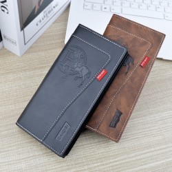Handbag for women - long style zipper handbag with strap, soft leather wallet, fashionable patchwork handbag for mother, multi-card bag for card holder