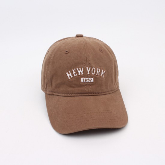 Spring/Summer women's baseball cap, solid color, embroidered with letters, soft-top curved brim sun hat. Spring/Summer women's baseball cap, solid color, embroidered with letters, soft-top curved brim sun hat.
