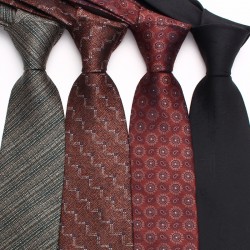 Leier, in stock, burgundy striped tie, men's groomsmen wedding tie, yarn-dyed polyester business tie