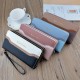 New wallet - women's long style wallet, double zipper large capacity handbag, fashionable patchwork lotus pattern double-layer wallet, mobile phone bag