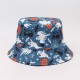 Halloween bat skull high-hanging bucket hat, European and American festival bucket hat, outdoor sun hat. Cross-border four-leaf clover reversible bucket hat, a fresh green, versatile flower print sun hat.
