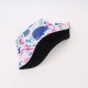 Bull hats with cartoon underwater world prints and whale graffiti, reversible bucket hats for outdoor travel and fresh style