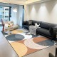 Nordic Simple living room carpet, modern sofa coffee table rug, printed wall-to-wall bedroom mat with stain-resistant design.