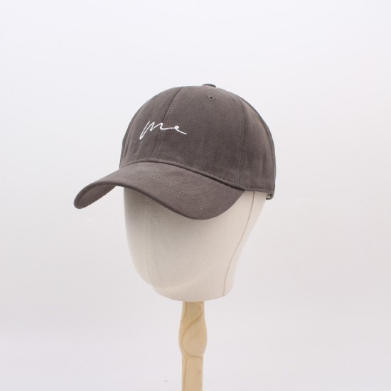 Women's spring and summer versatile outdoor sun hats, couples' baseball caps with lettering embroidered curved brim sun hats