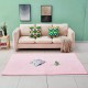Simple solid color coral fleece rug, Nordic style living room coffee table mat, fresh and stylish, home bedside blanket, soft pet mat.