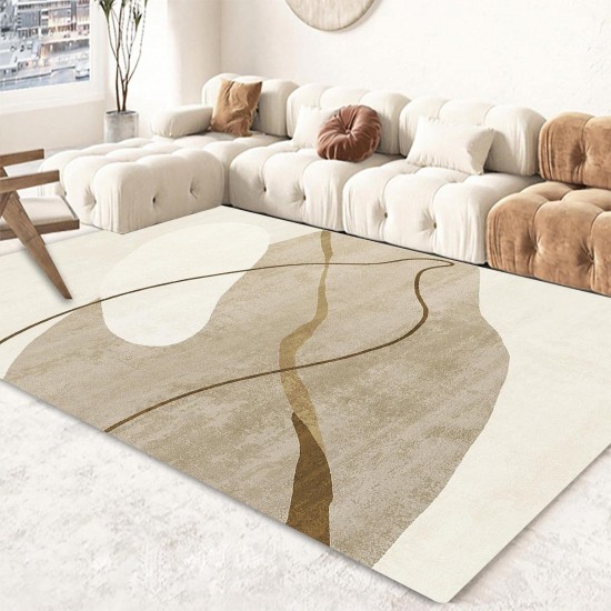 Simple light luxury Nordic-style carpet, living room, balcony, non-slip, absorbent, easy-care carpet, bedroom bedside decorative rug