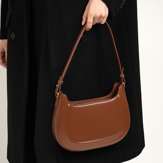 2025 spring and summer vintage genuine leather saddle bags, single-shoulder crossbody bags, red wedding bags, daily gifts for girlfriends