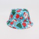 Overseas Christmas-themed bucket hat, elk and snowflake digital print sun hat, reversible sun hat.
