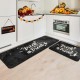 TEMU hot-selling American pumpkin kitchen mat, non-slip, absorbent, stain-resistant, long two-piece foot mat set available for delivery.