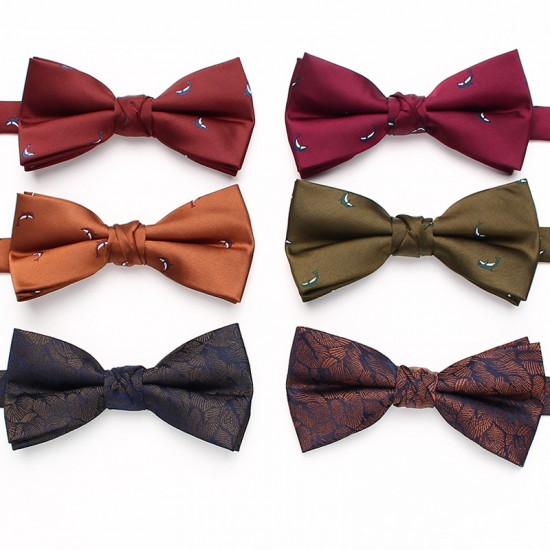 Men's bow tie, British striped business tie, Korean style, groom's wedding shirt, suit tie accessory.
