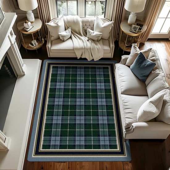 TEMU cross-border Christmas-style carpet for the living room, durable and stain-resistant, coffee table rug, bedroom, non-slip cooling rug.