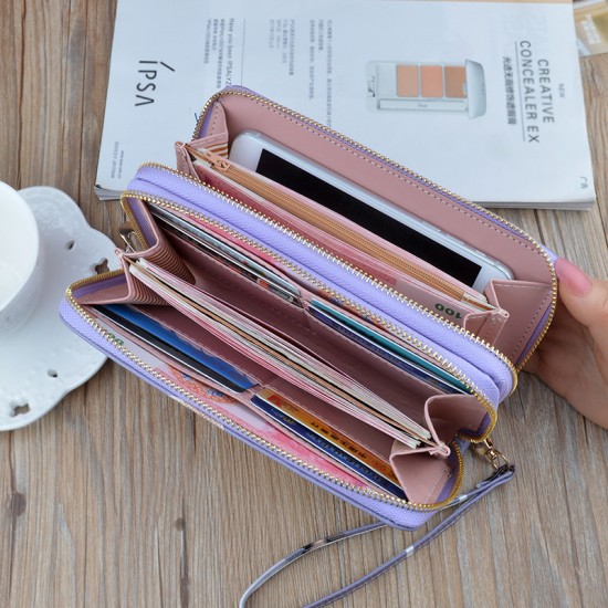 New style men's wallet - long style money holder for men, vertical style, three-fold fashionable youth soft leather wallet with multiple card slots, large capacity, suit bag.