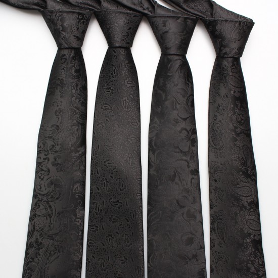 Business formal black men's 8cm solid color hand-tied ties Suit Accessories & Ties